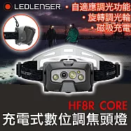 德國 LED LENSER HF8R CORE 充電式數位調焦頭燈