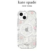 【kate spade】iPhone 15(iPhone16e通用)MagSafe 精品手機殼 經典蜀葵 iPhone15(iPhone16e通用