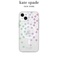【kate spade】iPhone 15(iPhone16e通用) MagSafe 精品手機殼 幻彩小花 iPhone15(iPhone16e通用