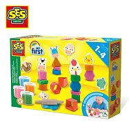 荷蘭SES 創意黏土動物疊疊樂組4色x90gr-14439