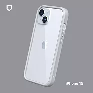 犀牛盾 iPhone 15 (6.1吋) CrashGuard 防摔邊框手機保護殼 - 淺灰