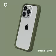 犀牛盾 iPhone 15 Pro (6.1吋) CrashGuard 防摔邊框手機保護殼 - 軍綠