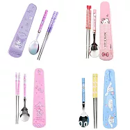 三麗鷗 3件環保餐具真空組 筷子 湯匙 收納盒 Sanrio 美樂蒂