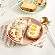 【Homely Zakka】北歐啞光釉陶瓷分隔餐盤/211餐盤_ 奶茶色