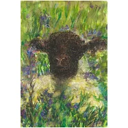 【玲廊滿藝】龔名俐-黑面山羊38x26cm