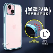 CITY晶鑽彩盾 iPhone 15 6.1吋 抗發黃透明殼 氣囊軍規防摔殼 手機殼 遠峰藍
