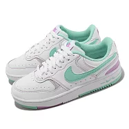 Nike 休閒鞋 Gamma Force 女鞋 白 綠 紫 微厚底 小白鞋 百搭 FN7109-100 22cm WHITE/EMERALD RISE