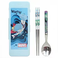 迪士尼 漫威英雄 3件環保餐具真空組 筷子 湯匙 收納盒 復仇者聯盟