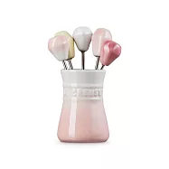 Le Creuset 童話派對系列 餐叉組 5入 雪花白/奶油黃/貝殼粉/薔薇粉/淡粉紅