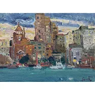 【玲廊滿藝】王柏翔-海岸老街33x24cm