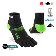 【injinji】Trainer訓練五趾短襪 (青檸綠) M 青檸綠