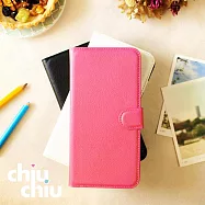 【CHIUCHIU】Apple iPhone 15 Pro Max (6.7吋)荔枝紋側掀式可插卡立架型保護皮套 (時尚黑)