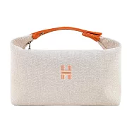 Hermes 愛馬仕 Bride-a-Brac travel 帆布便當/漱洗包(大) 米橘