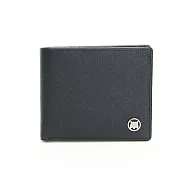 Lynx - 美國山貓精選牛皮十字紋5卡透明窗短夾-共2色 藍色