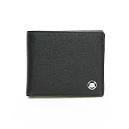 Lynx - 美國山貓精選牛皮十字紋5卡透明窗短夾-共2色 黑色