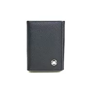 Lynx - 美國山貓精選牛皮十字紋2卡翻扣式名片夾-共2色 藍色