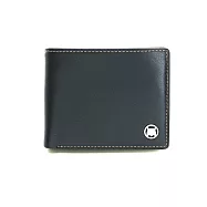 Lynx - 美國山貓精選nappa牛皮軟質感8卡中間翻零錢袋短夾-共2色 藍色