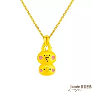 J&rsquo;code真愛密碼金飾 卡娜赫拉的小動物-疊疊樂P助和粉紅兔兔硬金墜子 送玫瑰鋼項鍊