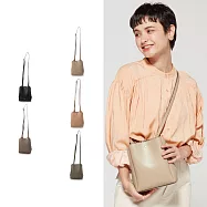 LA BAGAGERIE 皮革多層斜背包 黑