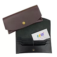 【與麥子們攜手合作】極簡系 純手工製真皮長夾 示意