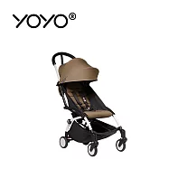 Stokke YOYO² 法國 6+推車組合(含車架) - 白色車架+太妃糖褐色