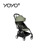Stokke YOYO² 法國 6+推車組合(含車架) - 黑色車架+橄欖綠