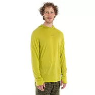 【紐西蘭icebreaker】男 Cool-Lite&trade; 圓領連帽長袖上衣-GT150- L 檸檬黃