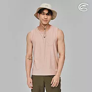 ADISI 男浪花洞洞透氣背心AV2311013 (S-2XL)|輕量 吸濕排汗 快乾 透氣網洞 彈性柔軟 排汗衣 L 豆沙粉