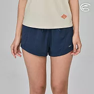 ADISI 女排汗抗UV中低腰修腿運動短褲AP2311072 (S-2XL)|吸排 快乾 抗紫外線 彈性 輕薄 透氣 運動褲 M 深丹寧