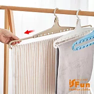 【iSFun】360度伸縮*防風加長曬衣毛巾架2入組