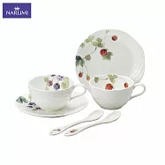 NARUMI 幸福果實骨瓷茶杯組附匙-2入-200ml