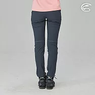 ADISI 女四面超彈耐磨修身拼接登山長褲AP2311138 (S-XL)|拼接褲 登山褲 工作褲 四面彈 防潑水 快乾 L 倒影藍/烏木灰