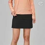 ADISI 女彈性快乾機能穿搭短裙AD2311103 (S-2XL)|四面彈 輕薄透氣 速乾 吸濕排汗 穿搭裙 S 石墨黑