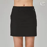 ADISI 女彈性快乾機能穿搭短裙AD2311103 (S-2XL)|四面彈 輕薄透氣 速乾 吸濕排汗 穿搭裙 L 石墨黑