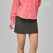 ADISI 女彈性快乾機能穿搭短裙AD2311103 (S-2XL)|四面彈 輕薄透氣 速乾 吸濕排汗 穿搭裙 M 松露灰