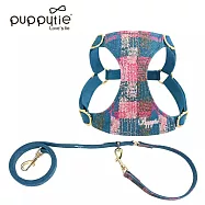 puppytie M 莫內風 暗夜藍 寵物胸背帶+牽繩 | 狗狗胸背 狗牽繩 貓胸背 貓牽繩 防暴衝胸背帶