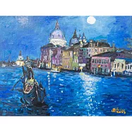 【玲廊滿藝】胡令豪-威尼斯月色50x65cm