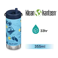 【美國Klean Kanteen】TKWide寬口旋轉吸管不鏽鋼保溫瓶-355ml衝浪者