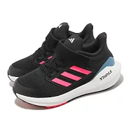 adidas 童鞋 Ultrabounce EL K 黑 粉紅 中童 大童 小朋友 緩震 運動鞋 魔鬼氈 愛迪達 IG5394 19.5cm BLACK/PINK