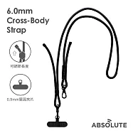 ABSOLUTE 6.0mm極簡百搭兩用手機掛繩(附通用墊片) 沉穩暗黑
