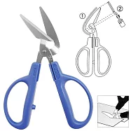 日本製長谷川刃物CANARY飲料罐利樂包厚紙箱回收剪刀PS-40H(ㄑ型+ㄣ型夾住&防滑鋸齒;日產不鏽鋼)亦適牛奶盒瓦楞紙