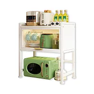 【居家cheaper】小款質感掀蓋櫃門烤箱架TD003-S/微波爐架/廚房架/書架/調味料架/電器架/櫥櫃/菜獨ㄚ/烤箱架/氣炸鍋架 小款白色