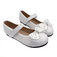 蝴蝶結公主鞋-兩色可選 (C134) 女童鞋 花童鞋 婚禮鞋 大童鞋 表演鞋 公主鞋 休閒鞋 皮鞋 典禮鞋 嬰幼童鞋 防滑 女大童鞋 優雅皮鞋 童鞋 娃娃鞋 蝴蝶結公主鞋 32 白色