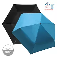 【雨之情】特大木質感防曬折疊傘 魯士藍
