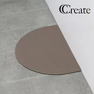 【CC家居】軟式珪藻土吸水防滑踏墊 半圓形 咖啡色