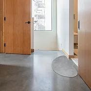 【CC家居】軟式珪藻土吸水防滑踏墊 蘑菇圓形 水泥灰