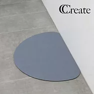 【CC家居】軟式珪藻土吸水防滑踏墊 蘑菇圓形 灰藍色