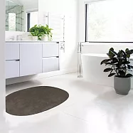 【CC家居】軟式珪藻土吸水防滑踏墊 橢圓形 咖啡色