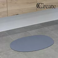 【CC家居】軟式珪藻土吸水防滑踏墊 橢圓形 灰藍色