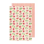 《NOW》美國 純棉茶巾擦拭布2入 | 廚房抹布 清潔布 擦拭布 - 西瓜71cm - 西瓜71cm